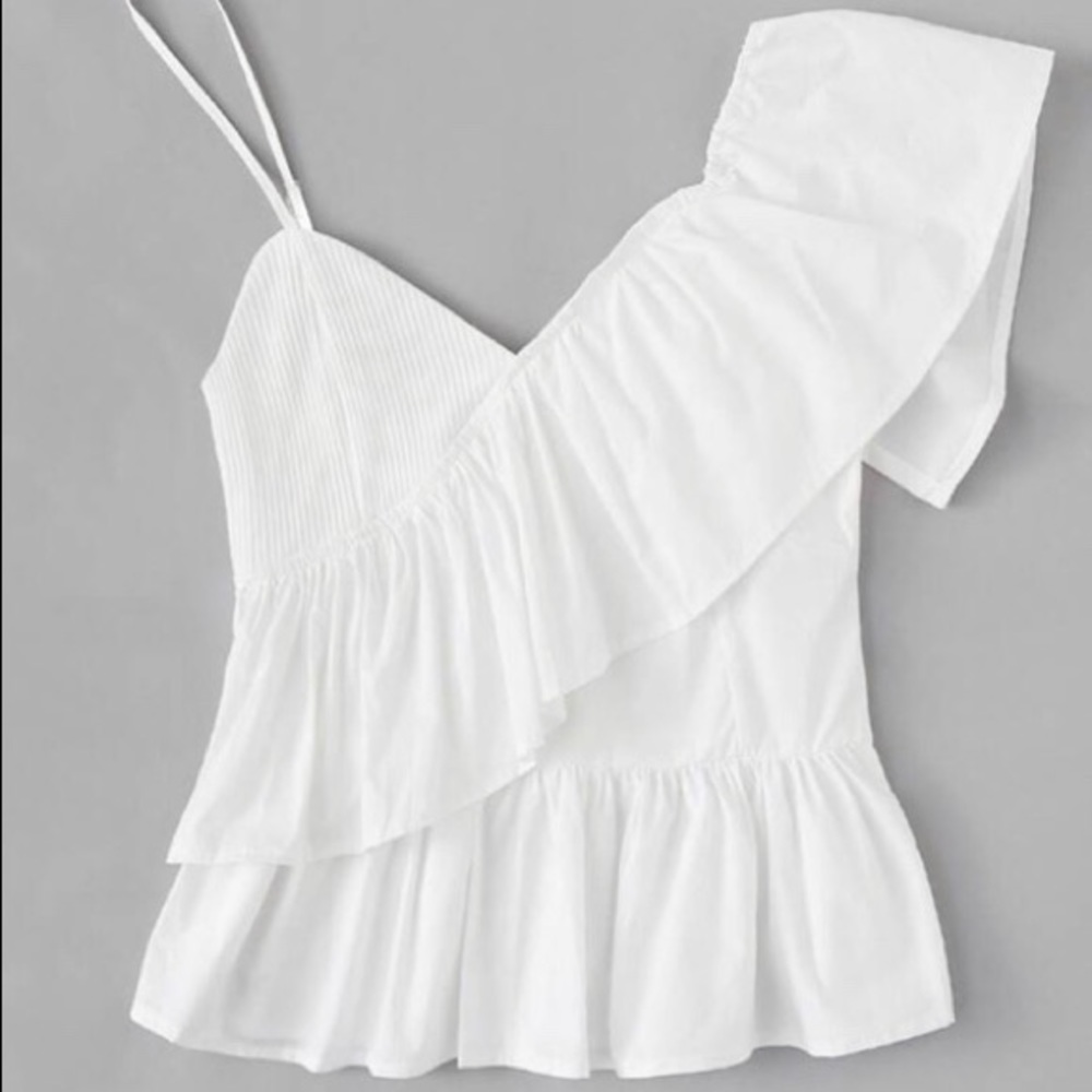 Ruffle Shoulder Top